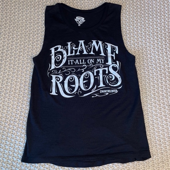 Country Deep Women’s Tank Top – Black – Medium - Picture 7 of 12